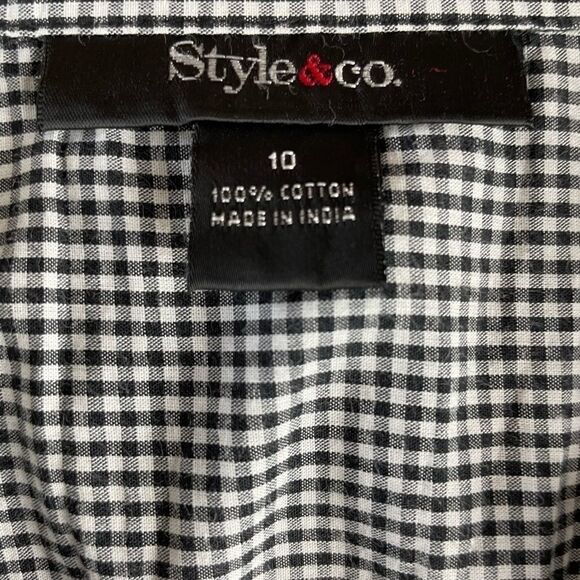 NWT Style & Co. Crinkle Button Down Shirt Size M - Picture 9 of 9